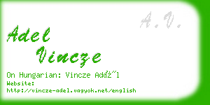 adel vincze business card